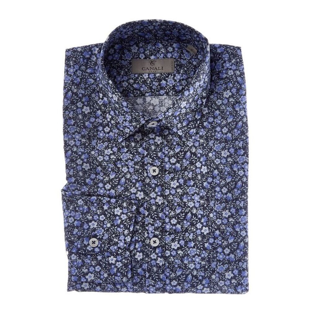 Canali Mens  Dress Shirt, Blue